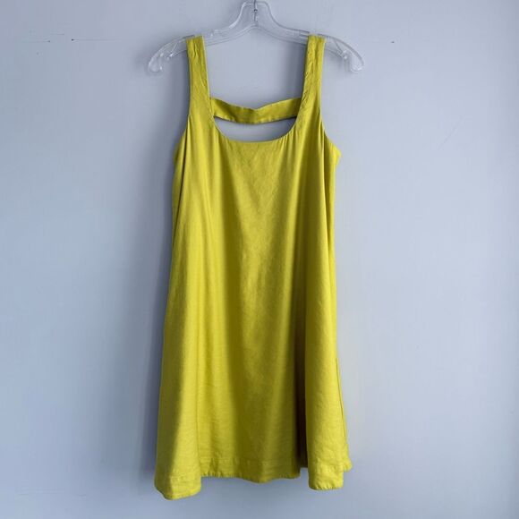 Anthropologie Maeve Lorraine Yellow Cutout Swing Mini Dress XS Summer Vacation - Picture 5 of 14